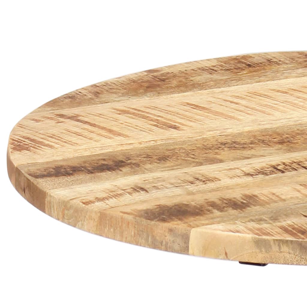 tömör mangófa és öntöttvas kisasztal 60 x (46-63) cm