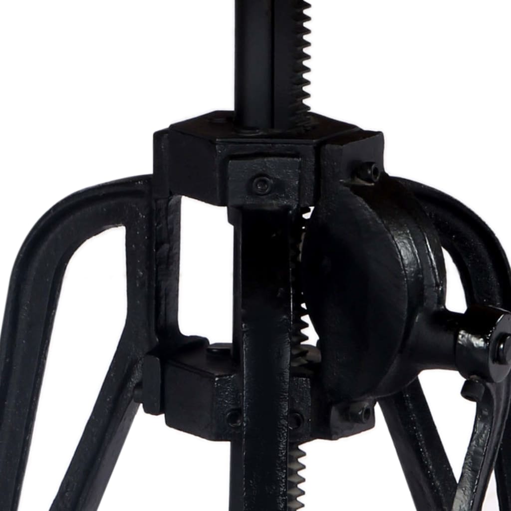 tömör mangófa és öntöttvas kisasztal 60 x (46-63) cm