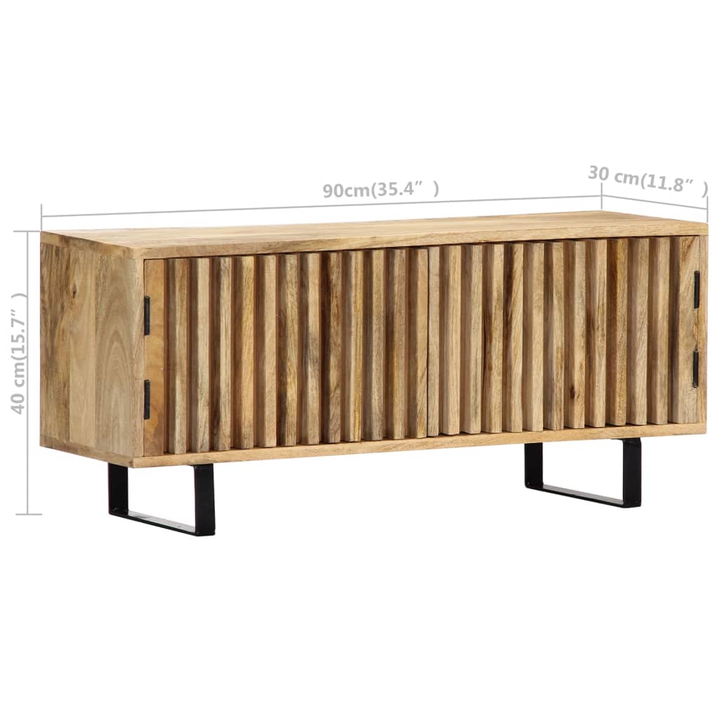 tömör mangófa TV-szekrény 90 x 30 x 40 cm