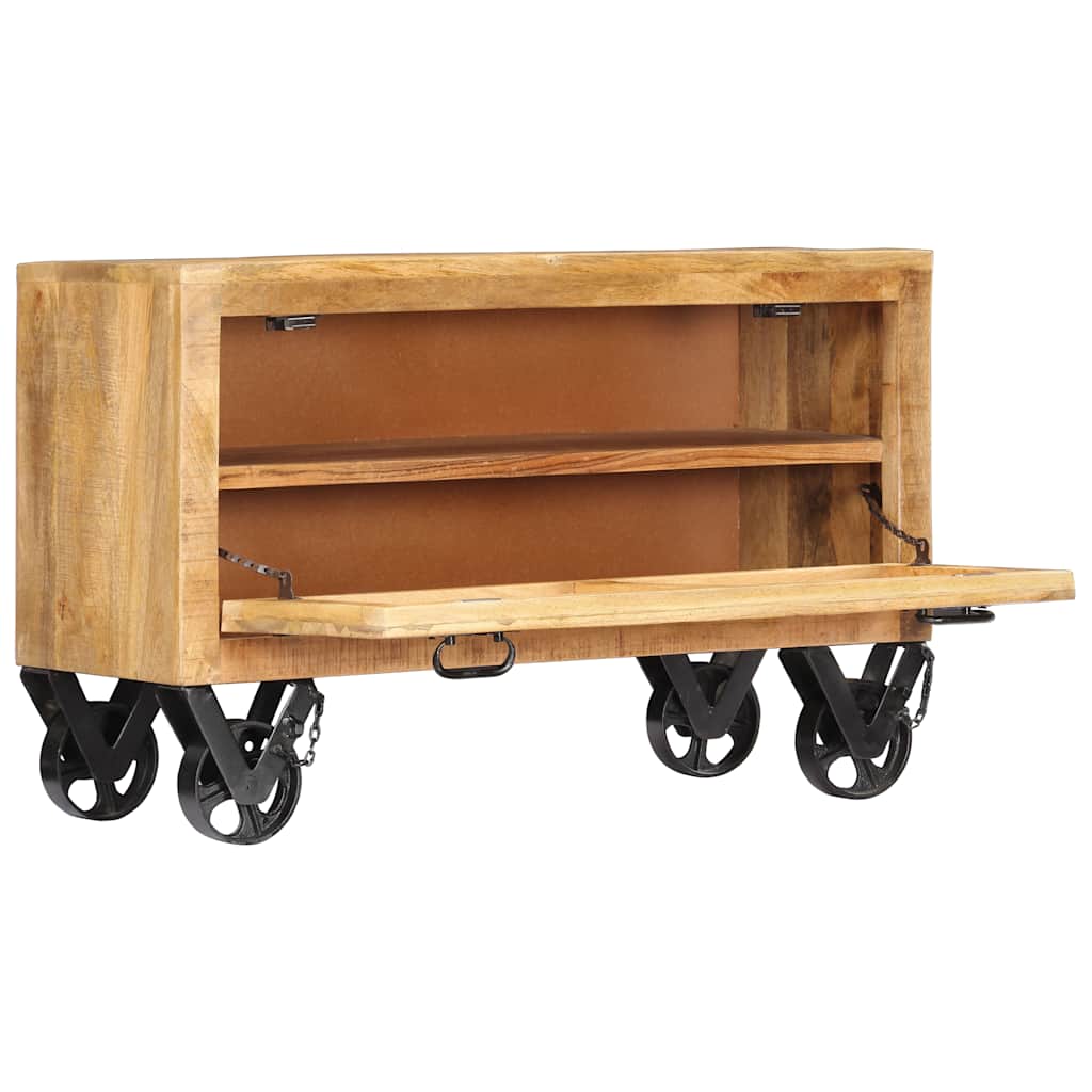 tömör mangófa cipőszekrény 86 x 35 x 55 cm