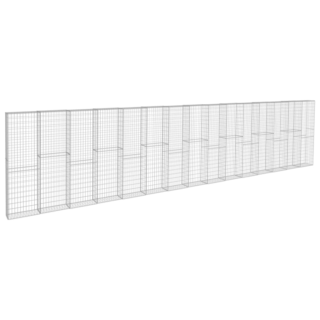 horganyzott acél gabion fal borítással 900 x 50 x 200 cm