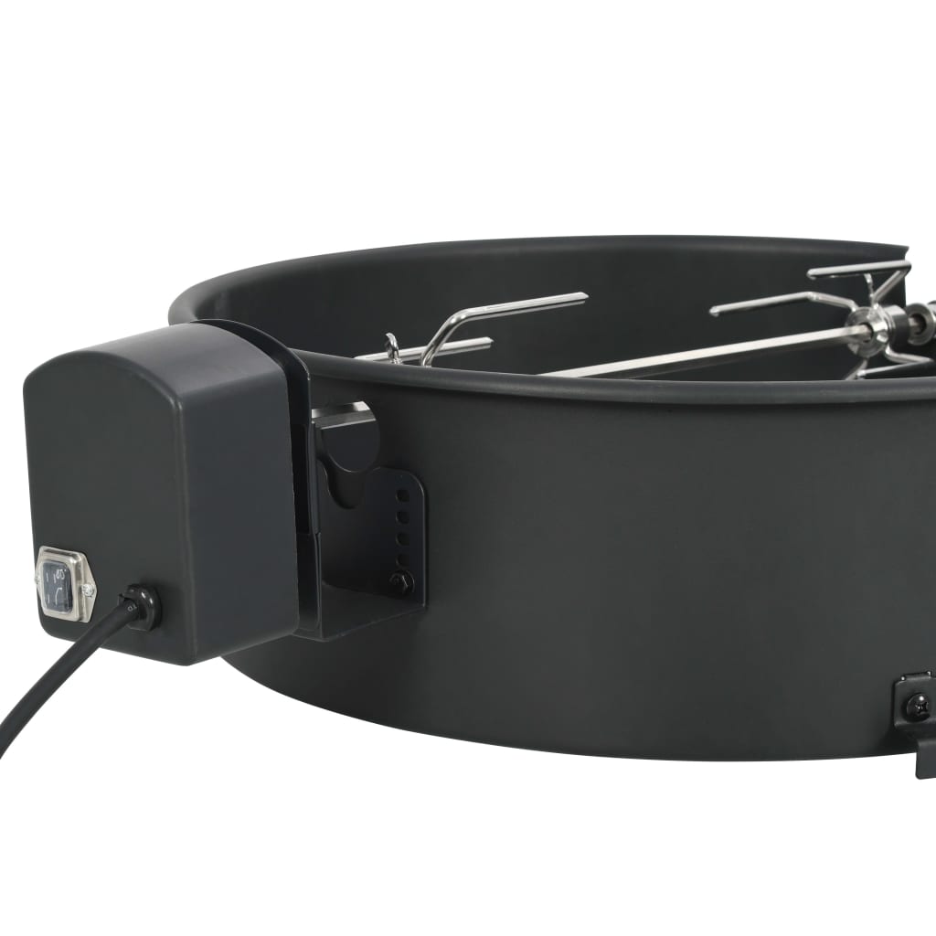 fekete BBQ grillgyűrű szett 47 cm