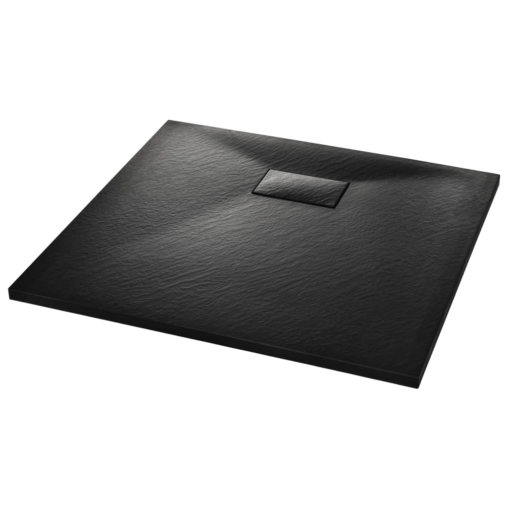 fekete SMC zuhanytálca 90 x 80 cm