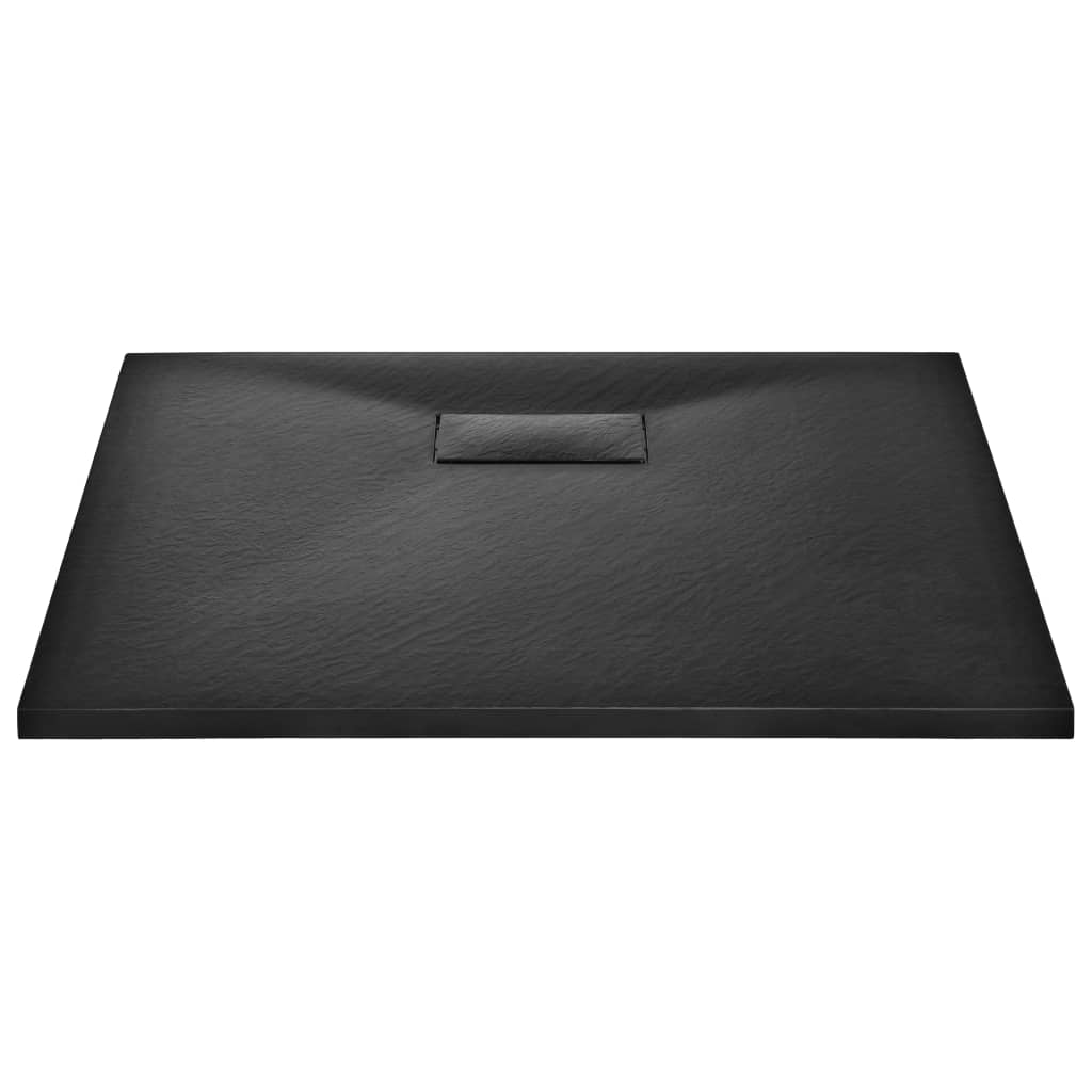 fekete SMC zuhanytálca 90 x 80 cm
