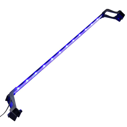 kék és fehér LED-lámpa akváriumhoz szorítókkal 90 - 105 cm