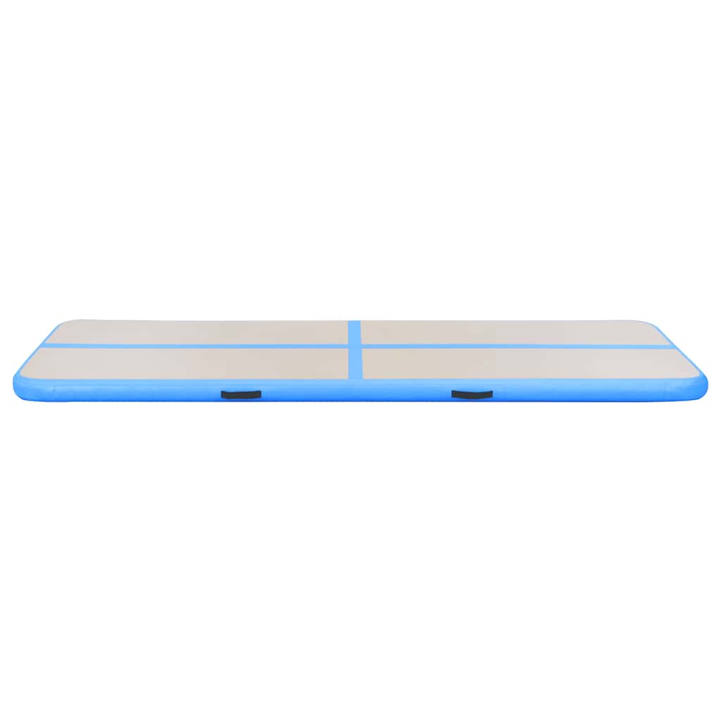 kék PVC felfújható tornaszőnyeg pumpával 300 x 100 x 10 cm