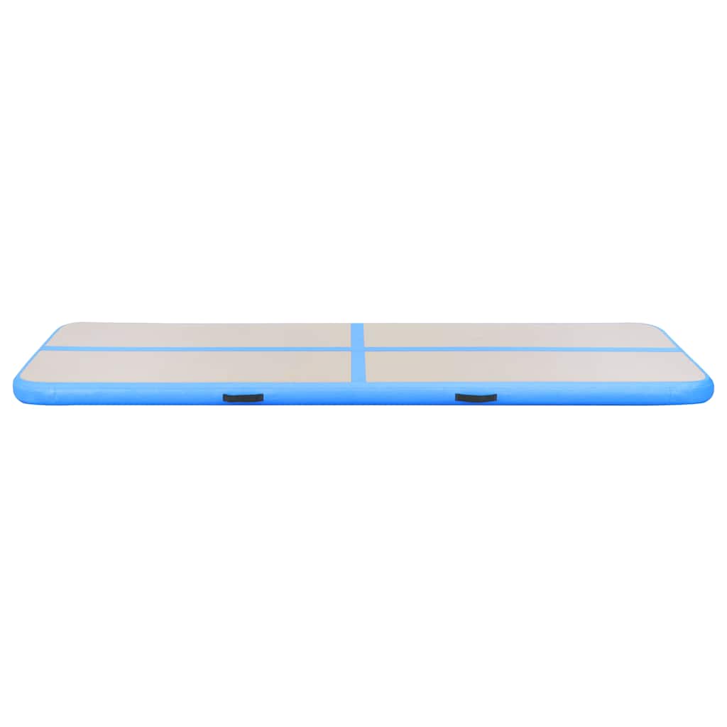 kék PVC felfújható tornaszőnyeg pumpával 700 x 100 x 10 cm