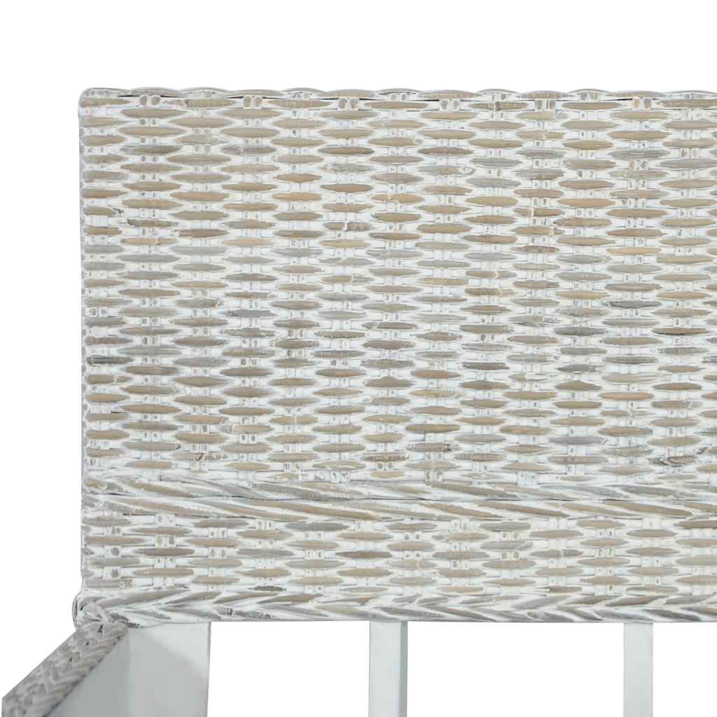 szürke természetes rattan ágykeret 180 x 200 cm