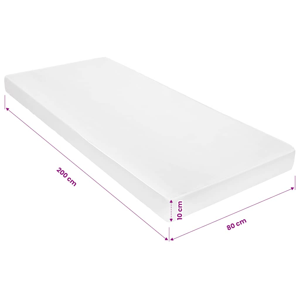 7 zónás PU habmatrac 80 x 200 cm 10 cm H2 H3