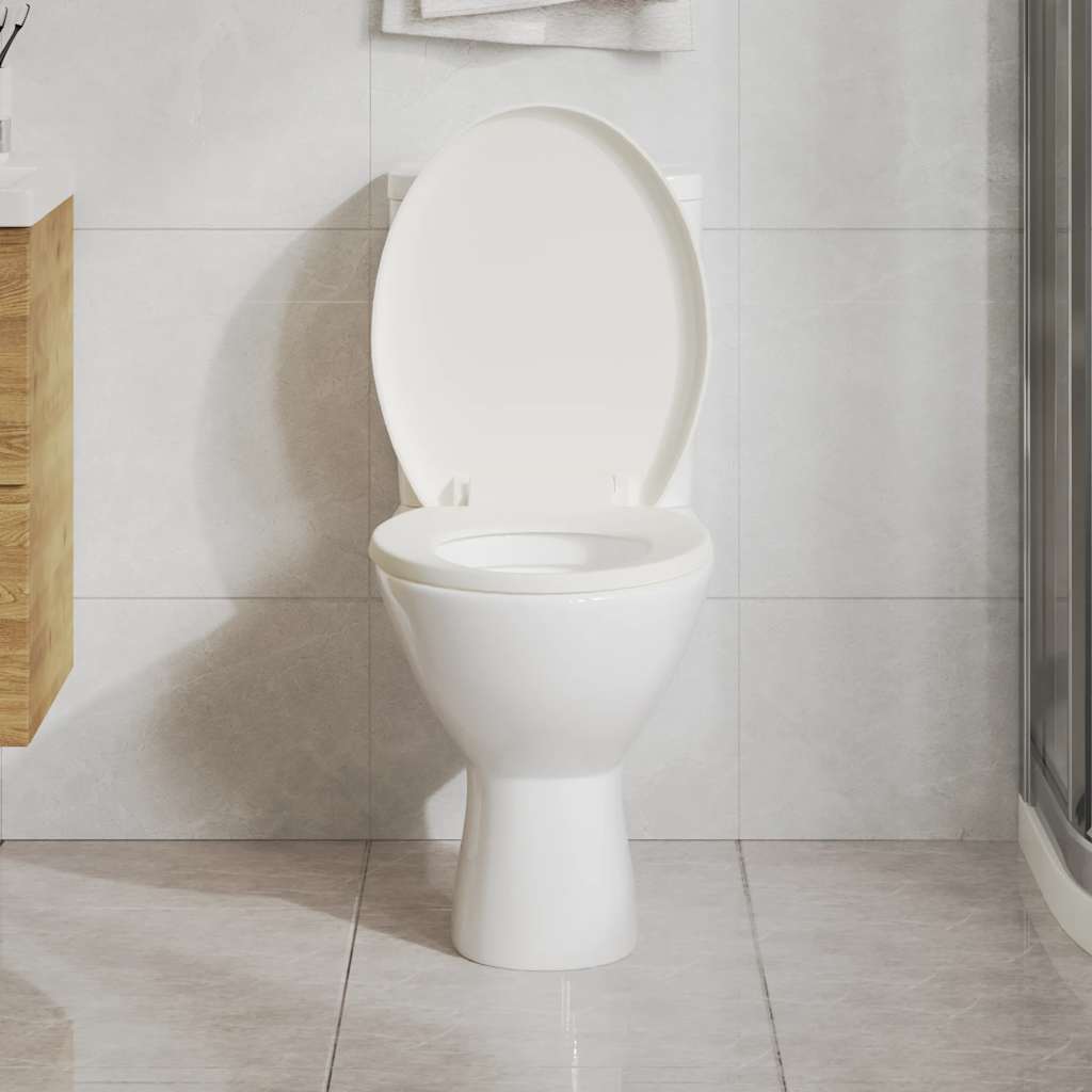 fehér gyorsan szerelhető WC-ülőke lassan csukódó fedéllel