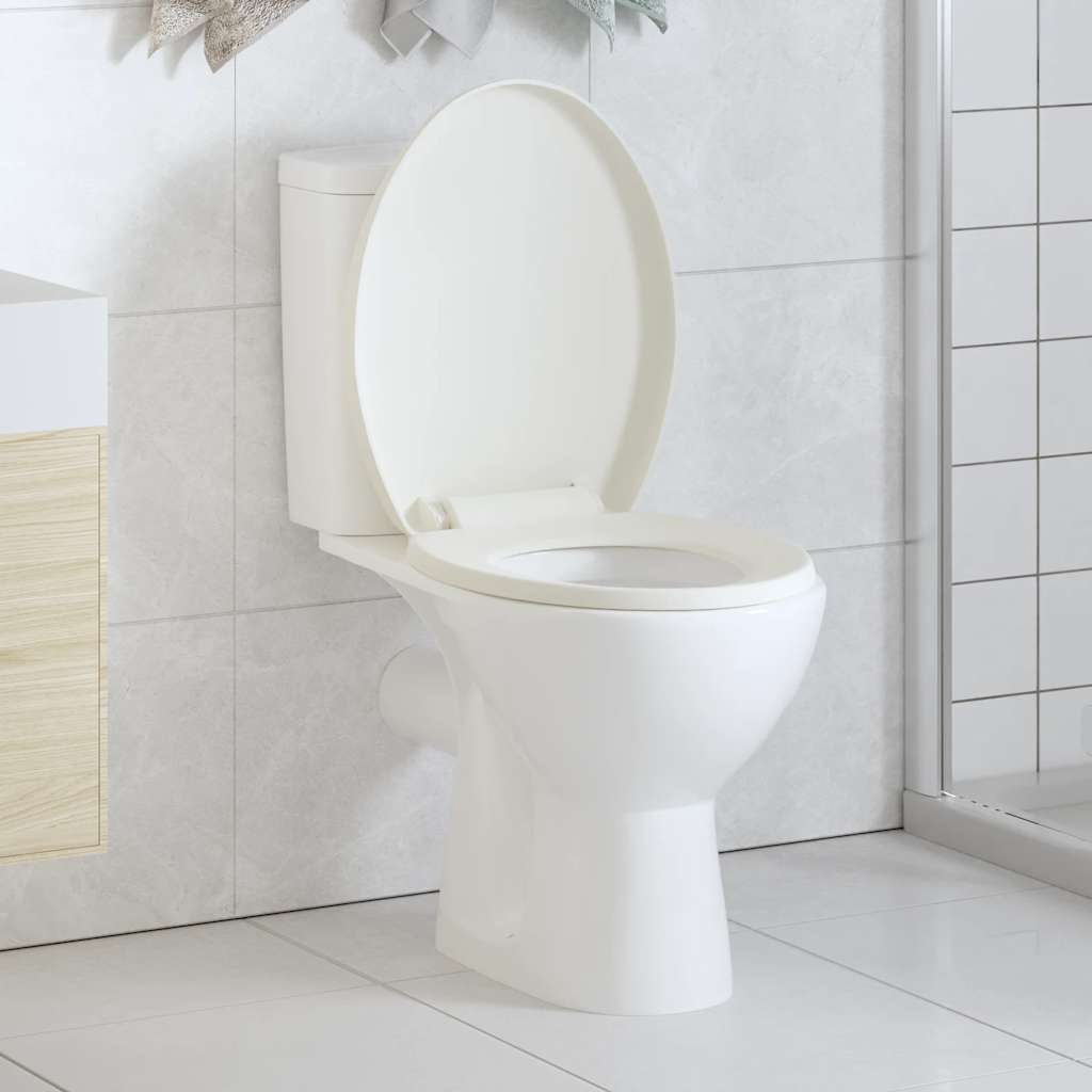 fehér gyorsan szerelhető WC-ülőke lassan csukódó fedéllel