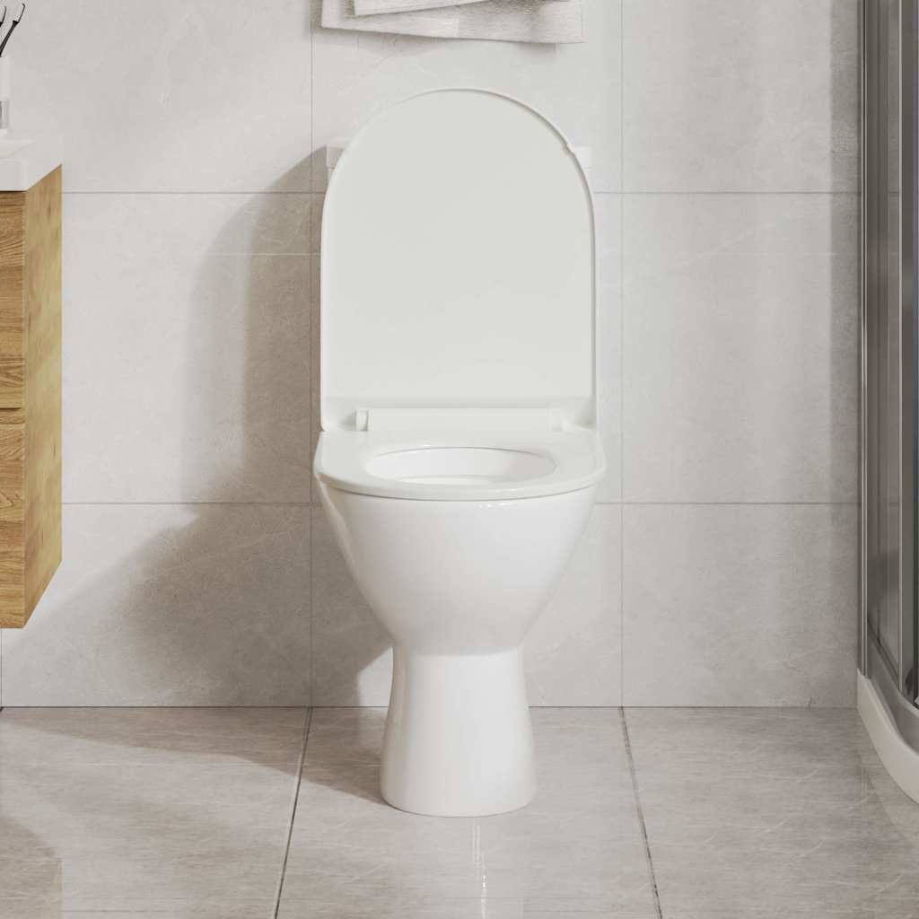 fehér gyorsan szerelhető WC-ülőke lassan csukódó fedéllel