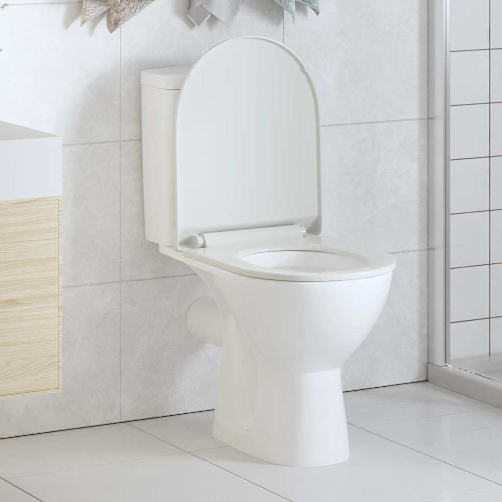 fehér gyorsan szerelhető WC-ülőke lassan csukódó fedéllel