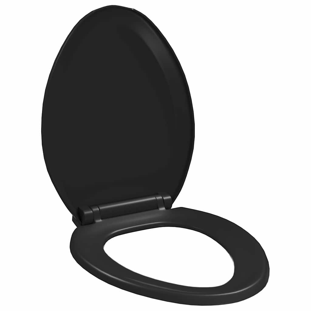 fekete gyorsan szerelhető WC-ülőke lassan csukódó fedéllel