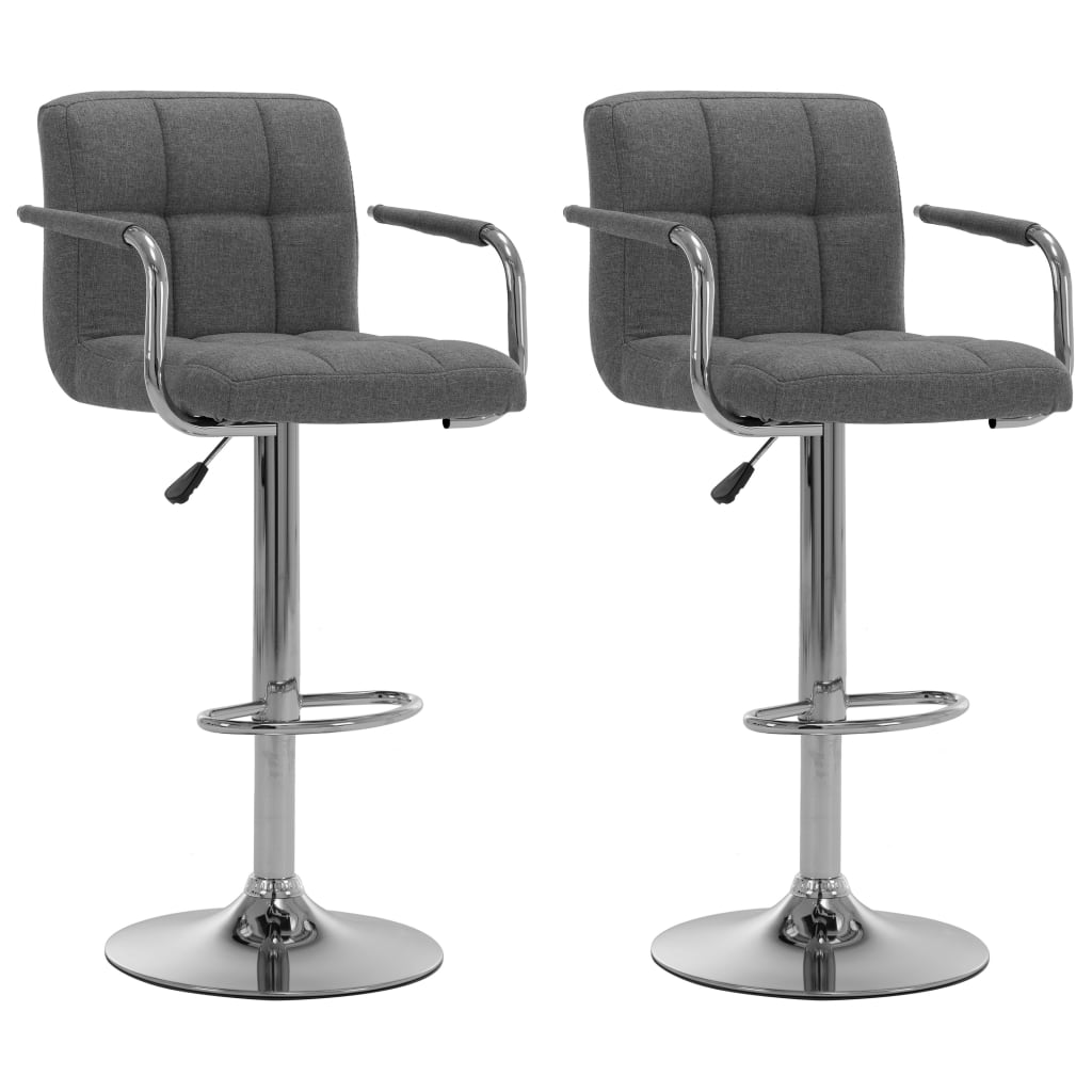 2 db világosszürke szövet bárszék