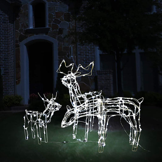 3 részes karácsonyi rénszarvasos díszvilágítás 229 LED