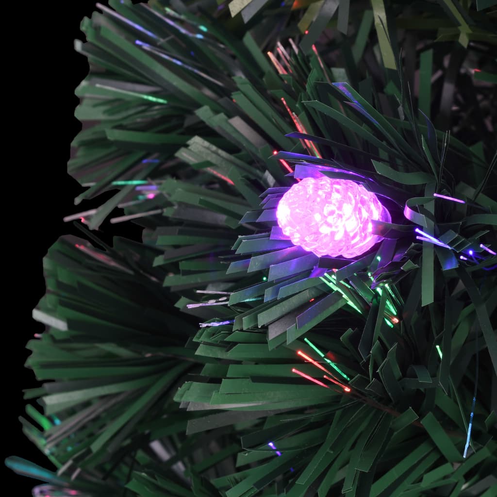 száloptikás megvilágított karácsonyfa állvánnyal és LED-es 120 cm