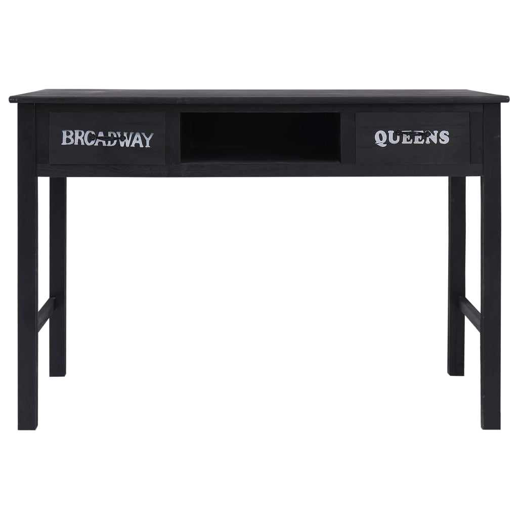 fekete fa tálalóasztal 110 x 45 x 76 cm