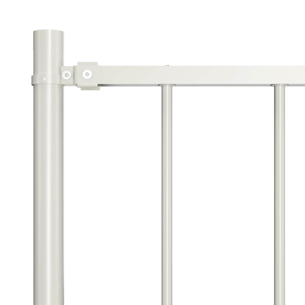 fehér acél kerítéspanel Woerden oszlopokkal 1,7 x 1,25 m
