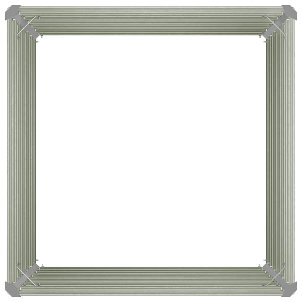 antracitszürke horganyzott acél kerti magaságyás 100x100x77 cm