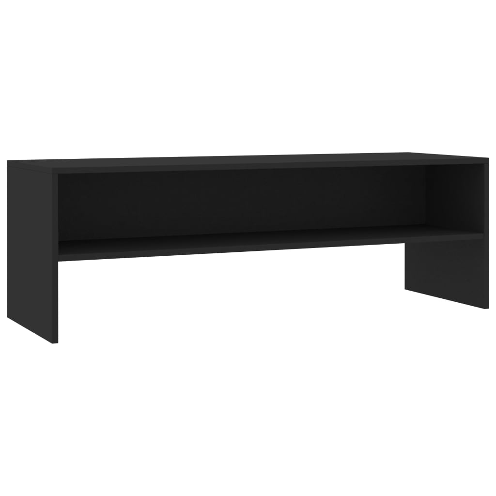 fekete szerelt fa TV-szekrény 120 x 40 x 40 cm