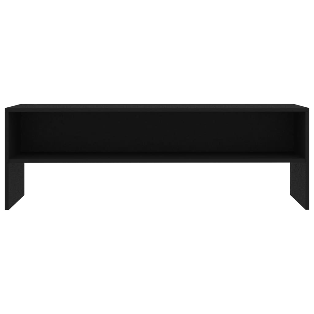 fekete szerelt fa TV-szekrény 120 x 40 x 40 cm