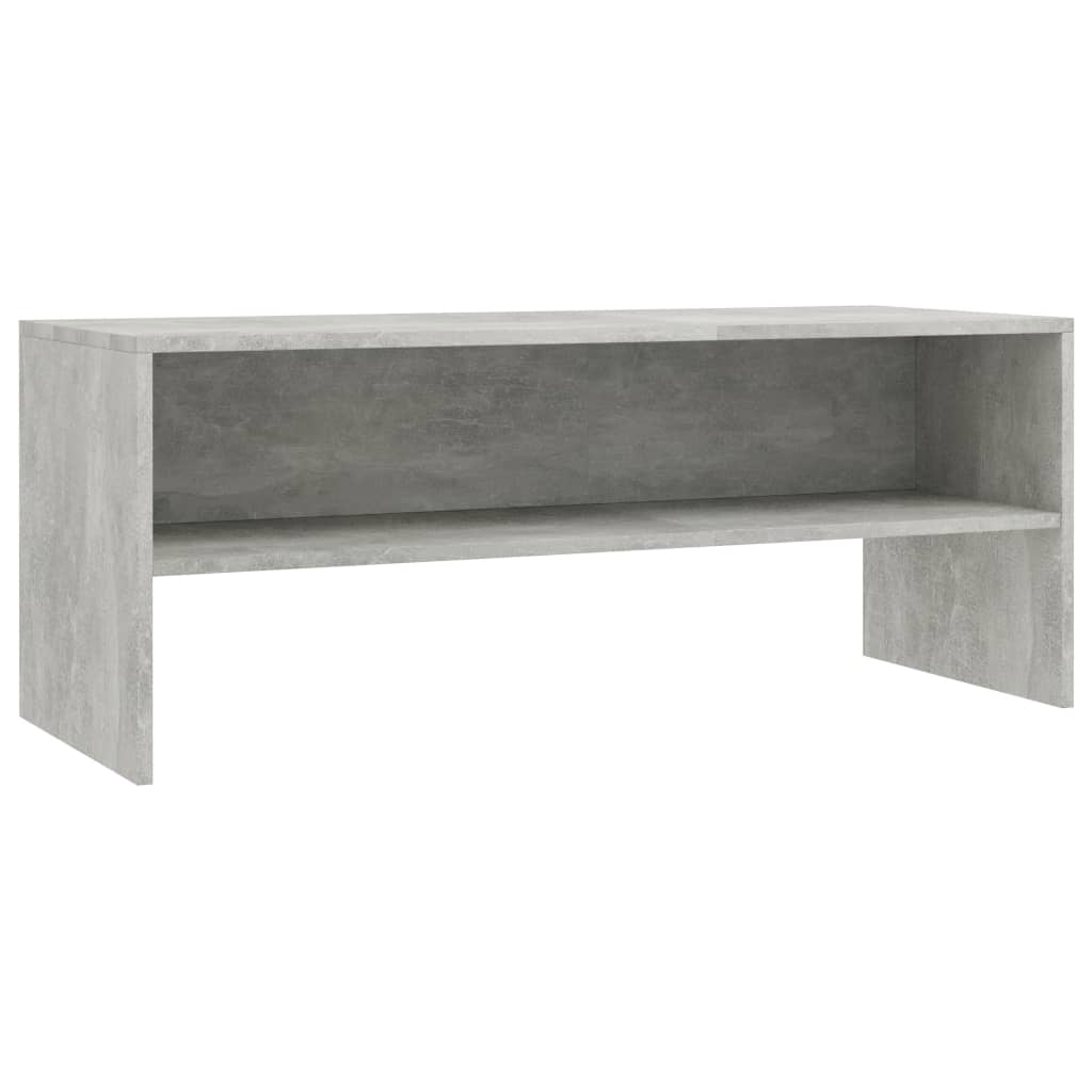 betonszürke szerelt fa TV-szekrény 100 x 40 x 40 cm