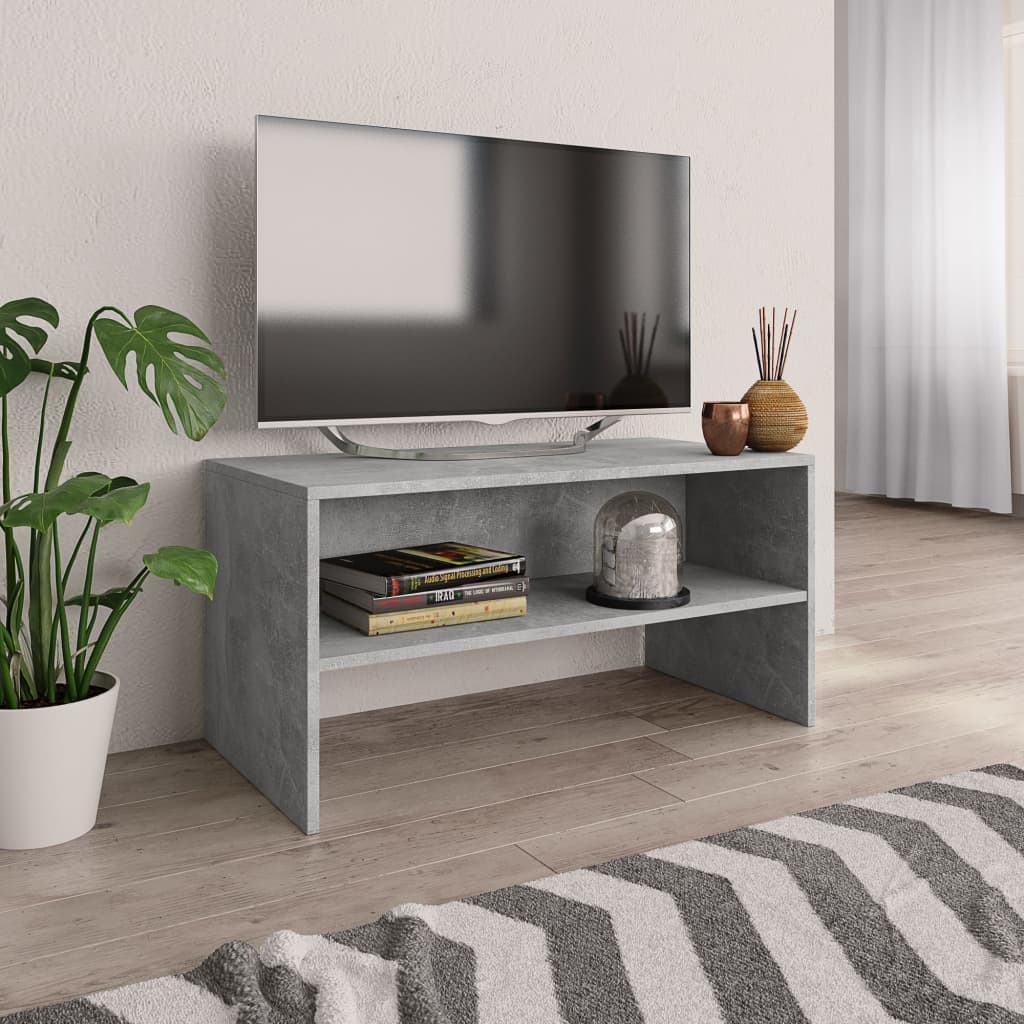 szürke szerelt fa TV-szekrény 80 x 40 x 40 cm