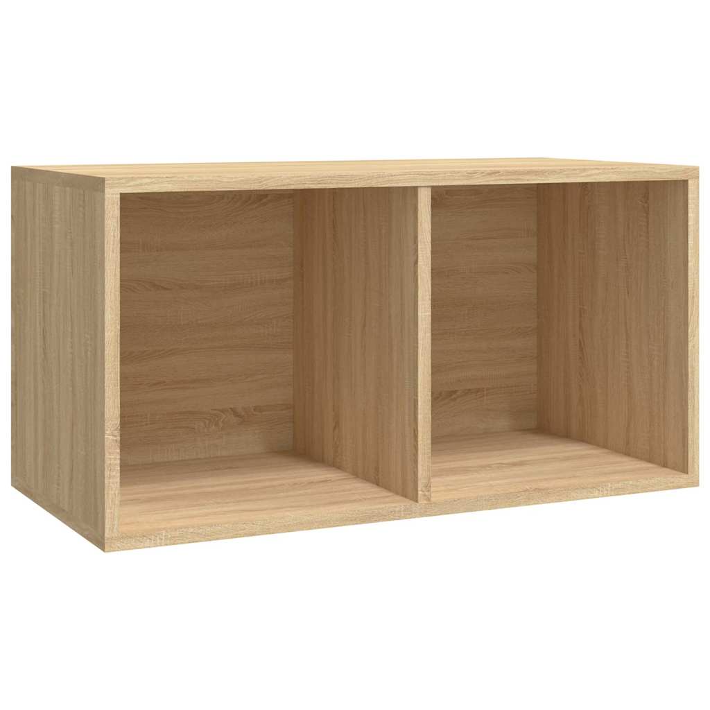 sonoma tölgy színű szerelt fa lemeztároló doboz 71 x 34 x 36 cm