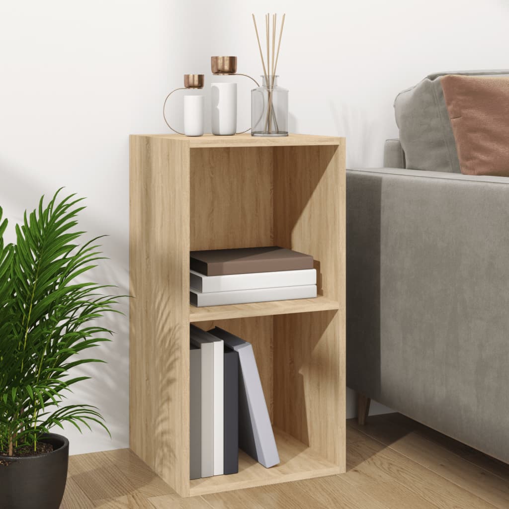 sonoma tölgy színű szerelt fa lemeztároló doboz 71 x 34 x 36 cm