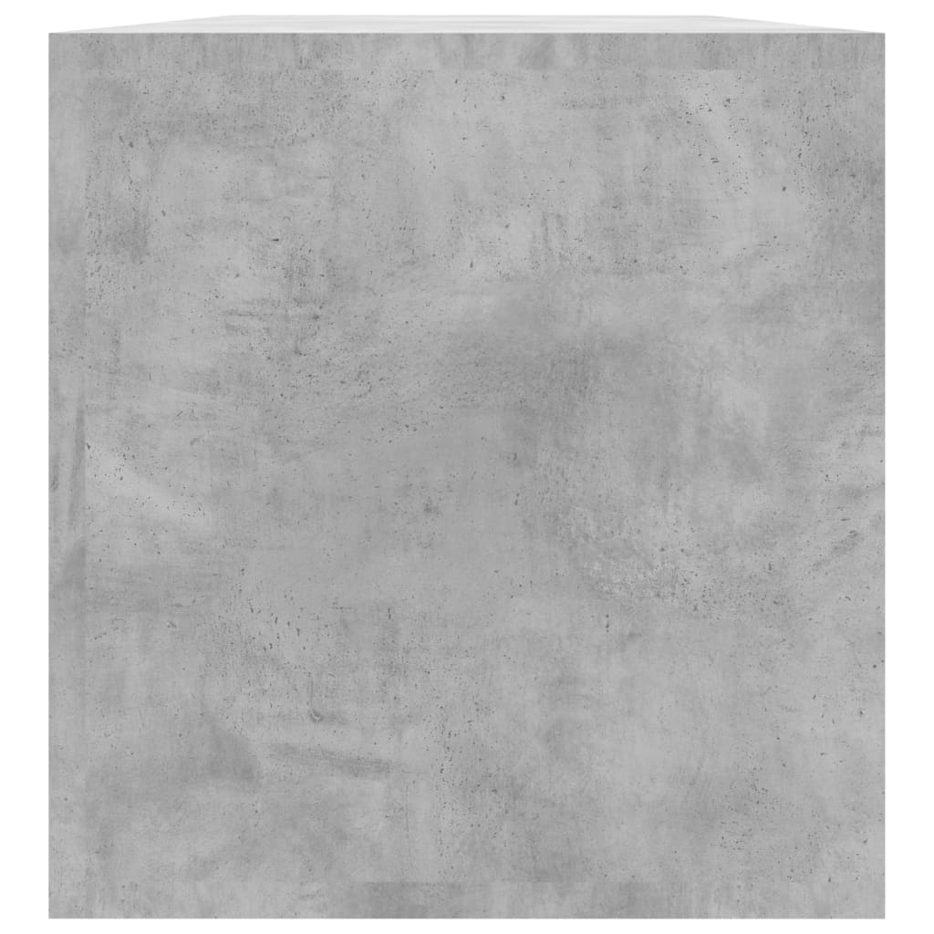 800121 vidaXL Vinyl Storage Box Concrete Grey 71x34x36 cm Chipboard