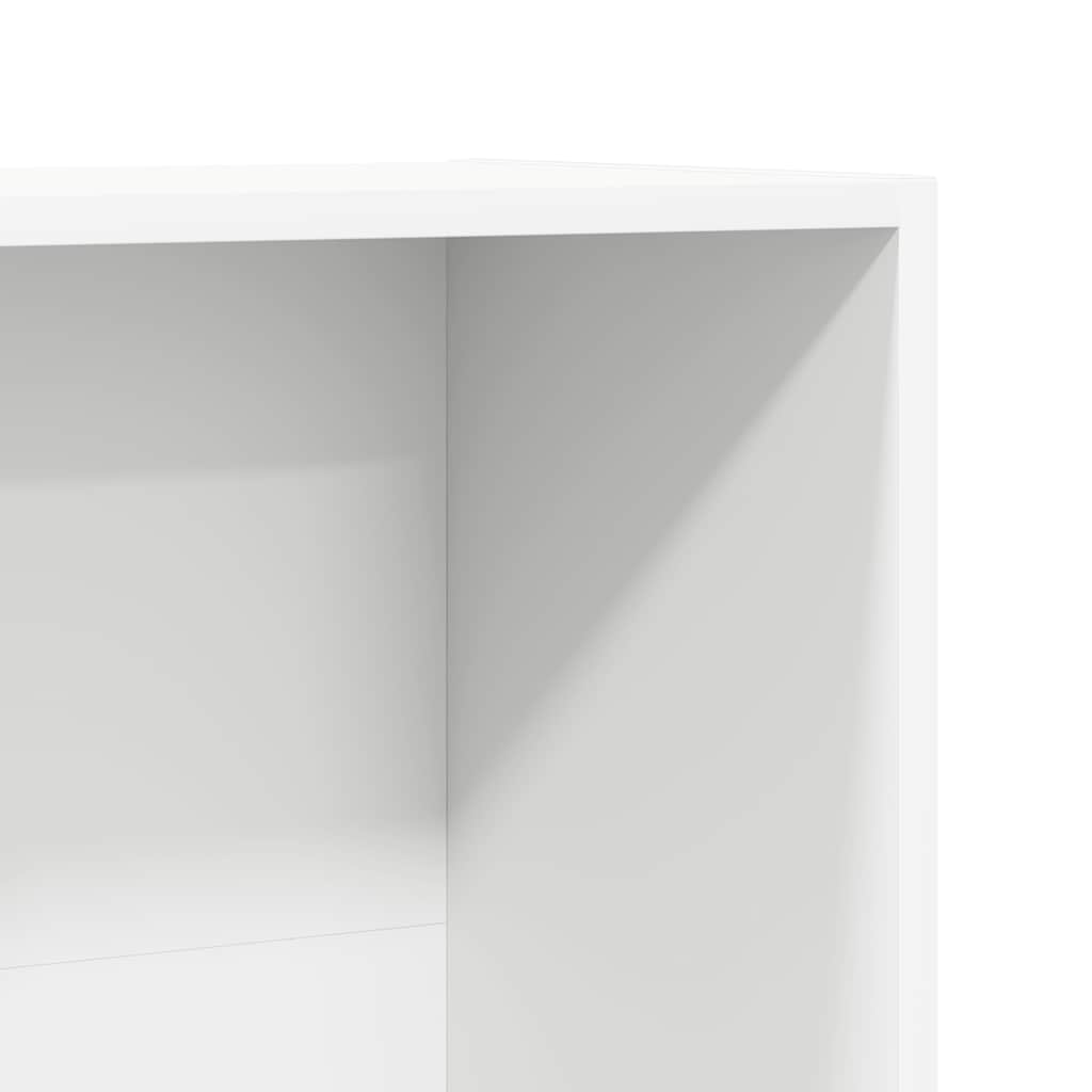 fehér szerelt fa könyv-/TV-szekrény 36 x 30 x 114 cm