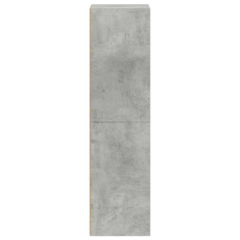 betonszürke szerelt fa könyv-/TV-szekrény 36 x 30 x 114 cm