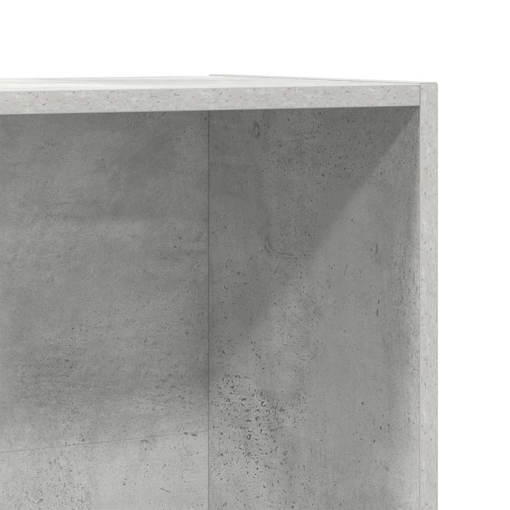 betonszürke szerelt fa könyv-/TV-szekrény 36 x 30 x 114 cm