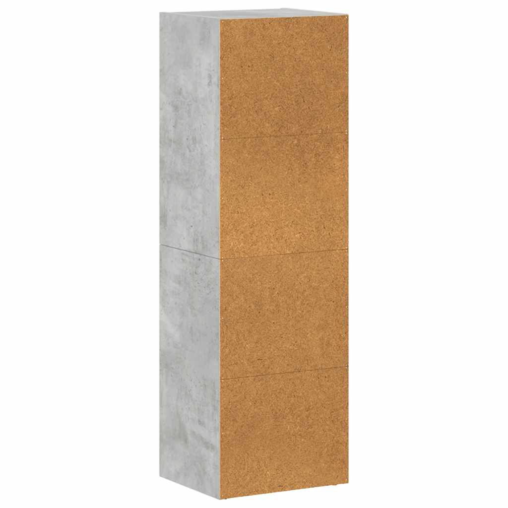 betonszürke szerelt fa könyv-/TV-szekrény 36 x 30 x 114 cm