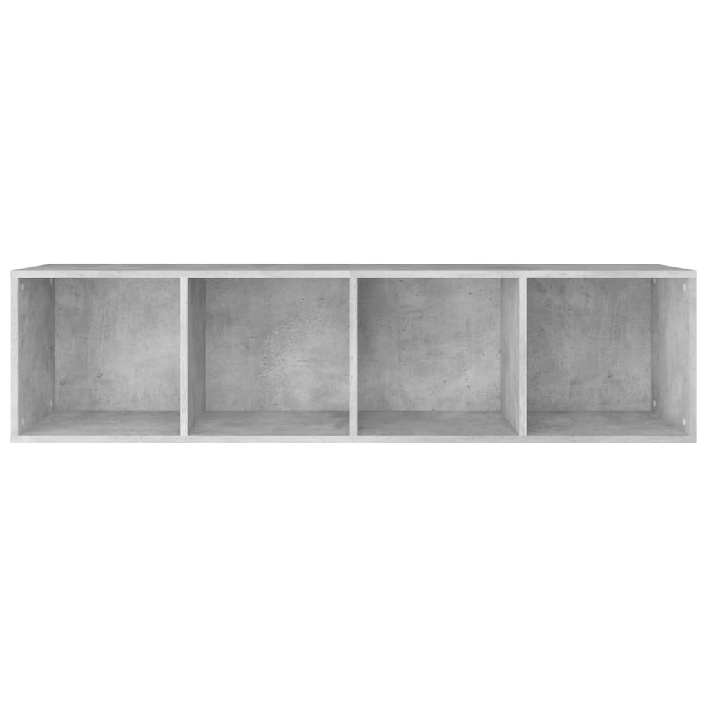 betonszürke szerelt fa könyv-/TV-szekrény 36 x 30 x 143 cm