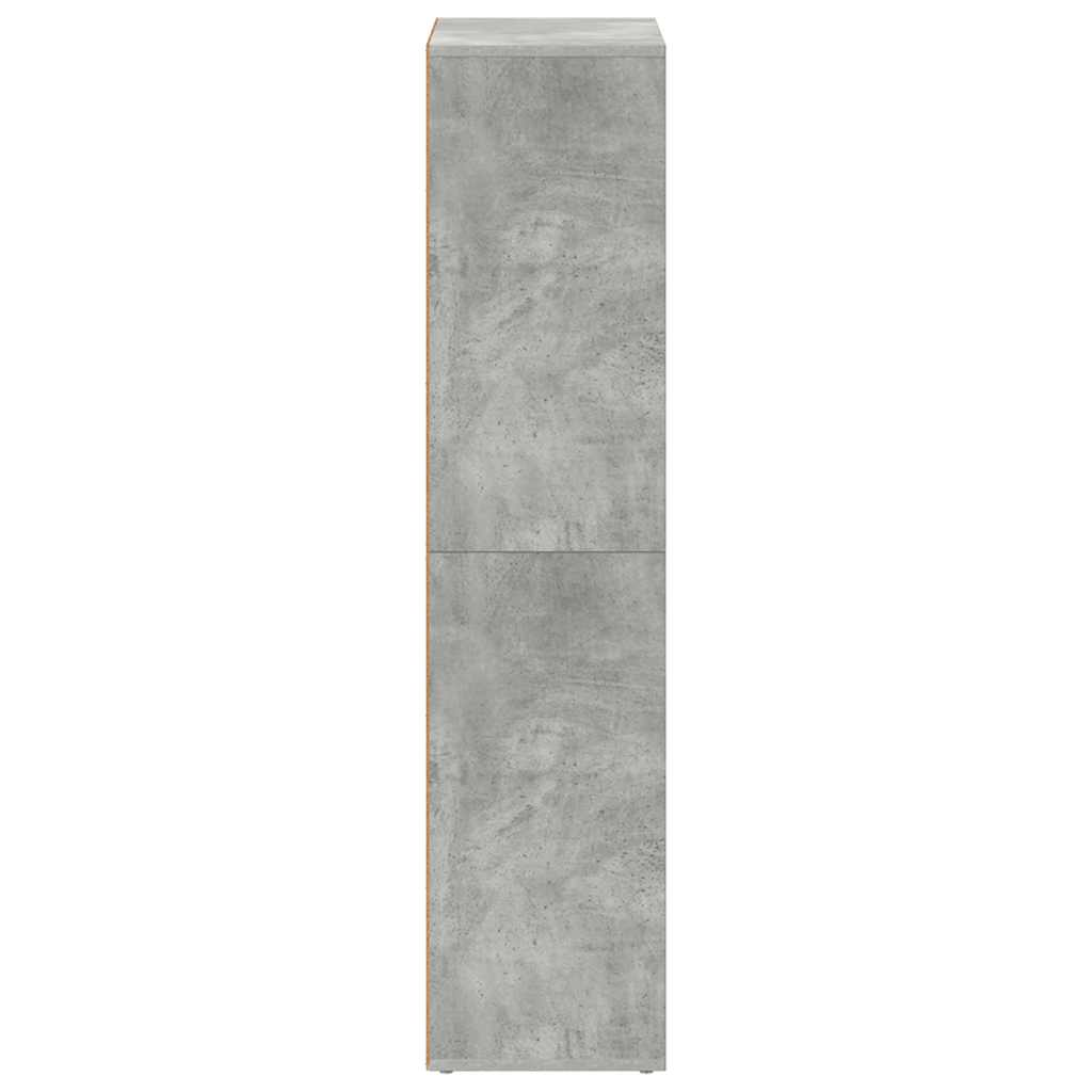 betonszürke szerelt fa könyv-/tálalószekrény 66 x 30 x 130 cm