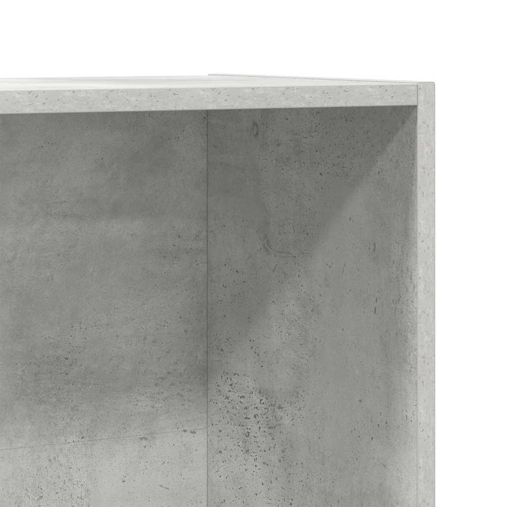 betonszürke szerelt fa könyv-/tálalószekrény 66 x 30 x 130 cm