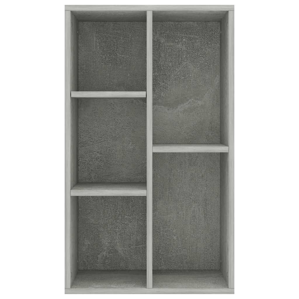 betonszürke szerelt fa könyv-/tálalószekrény 50 x 25 x 80 cm