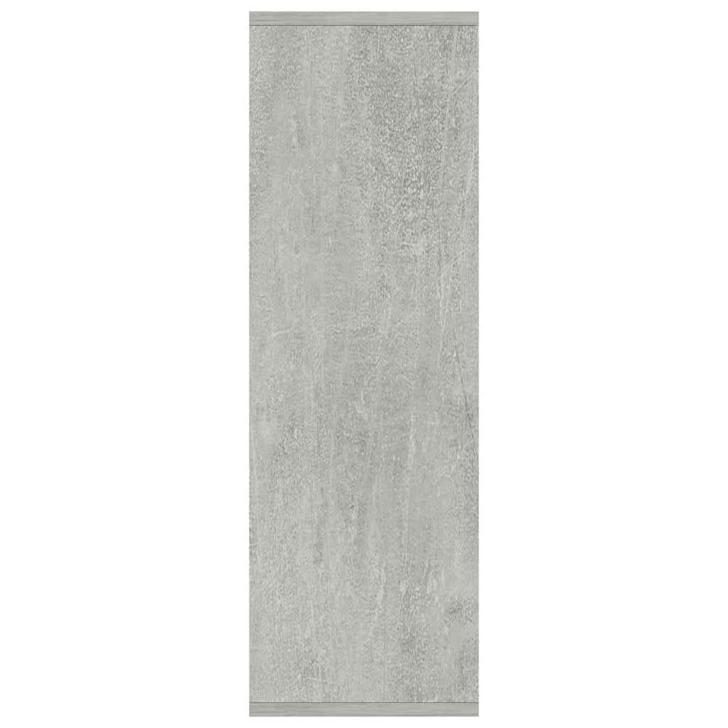betonszürke szerelt fa könyv-/tálalószekrény 50 x 25 x 80 cm