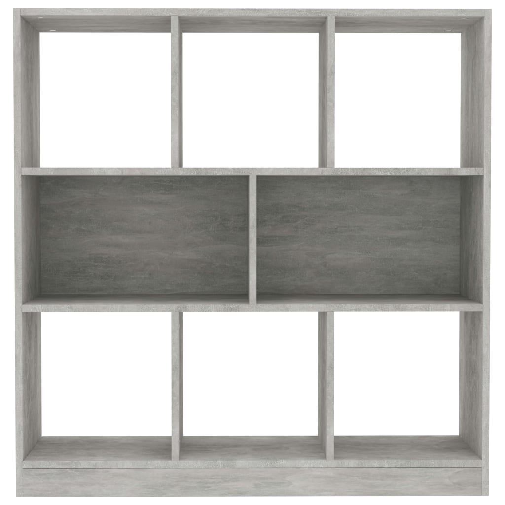 betonszürke szerelt fa könyvszekrény 97,5 x 29,5 x 100 cm