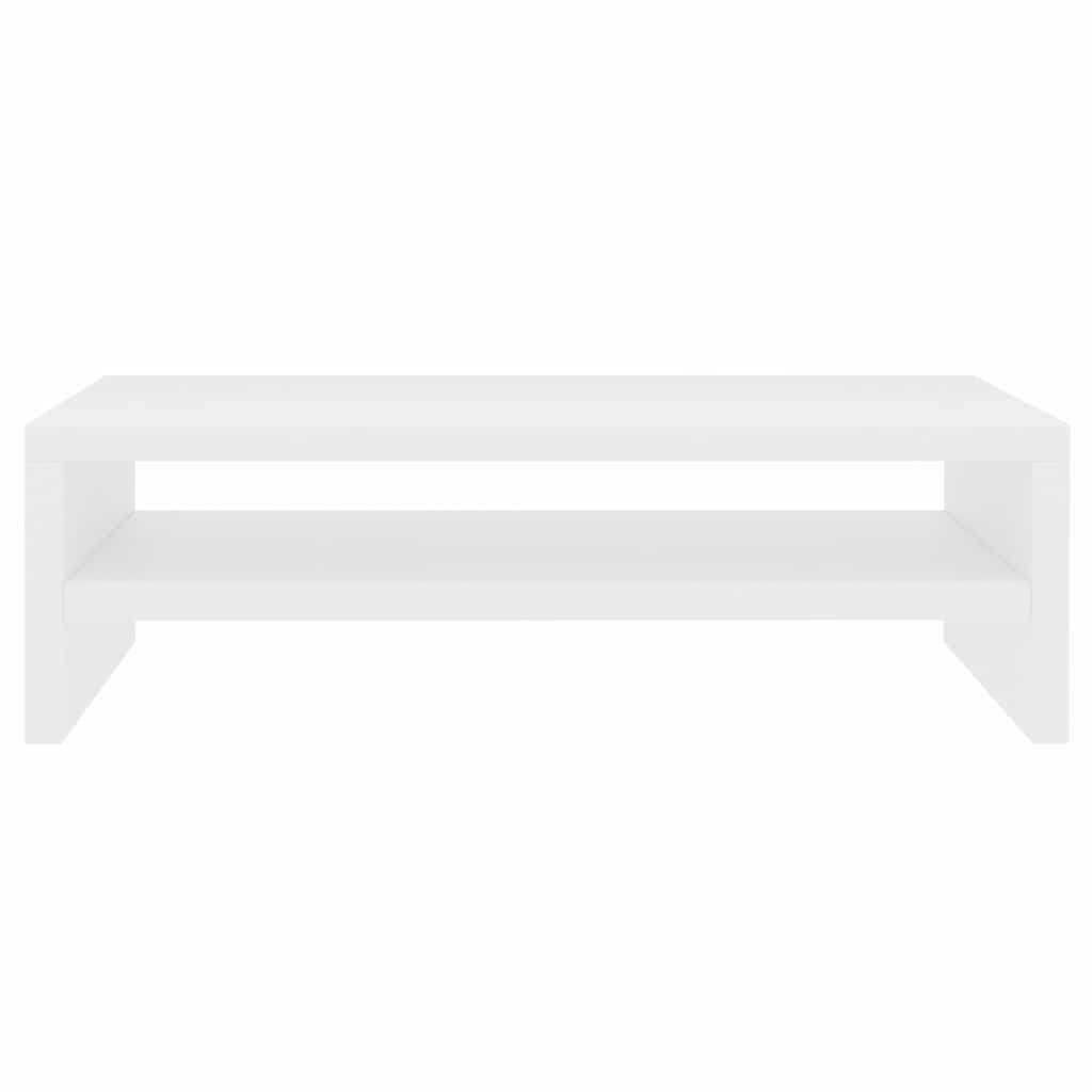 fehér szerelt fa monitorállvány 42 x 24 x 13 cm
