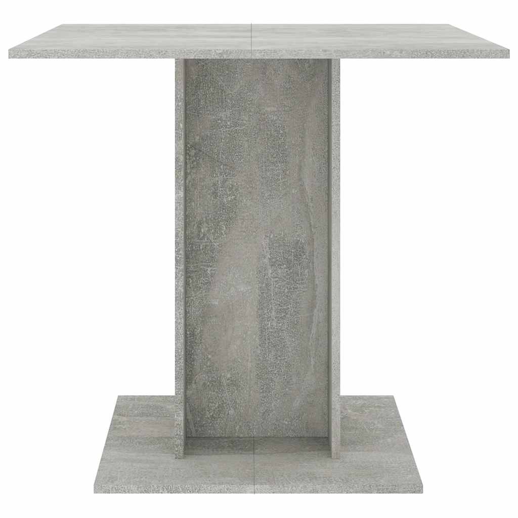 betonszürke szerelt fa étkezőasztal 80 x 80 x 75 cm