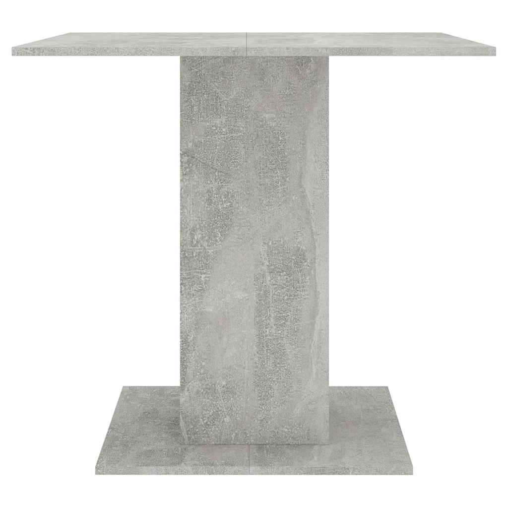 betonszürke szerelt fa étkezőasztal 80 x 80 x 75 cm
