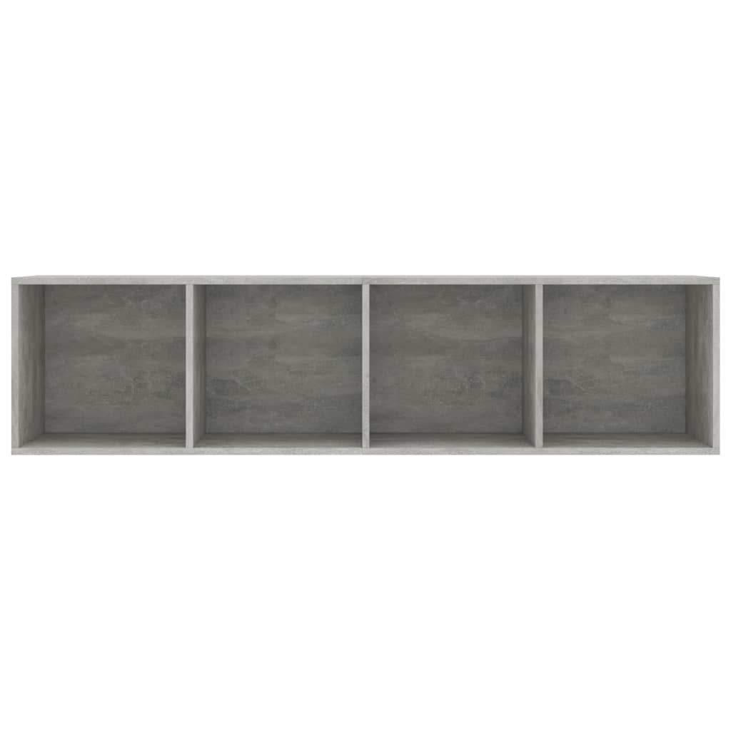 betonszürke könyv-/TV-szekrény 143 x 30 x 36 cm