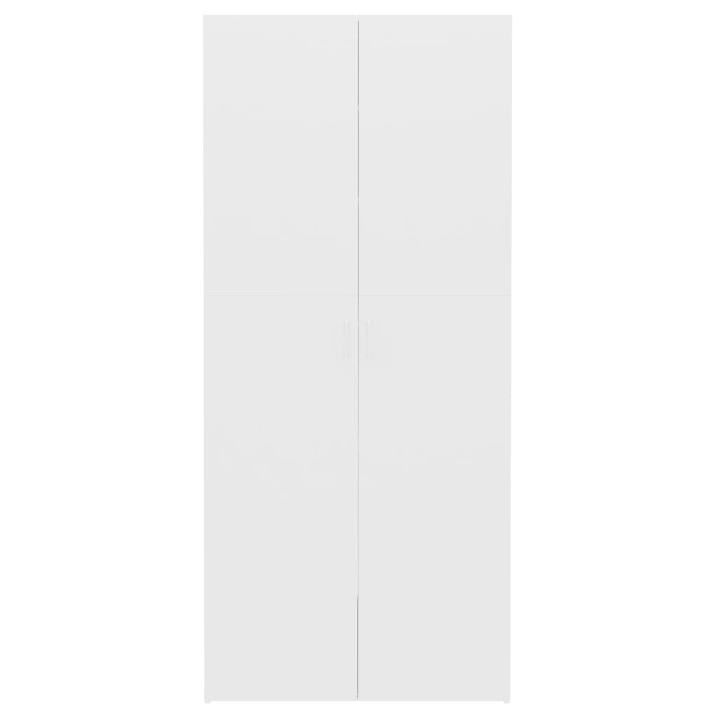 fehér szerelt fa cipőszekrény 80 x 35,5 x 180 cm