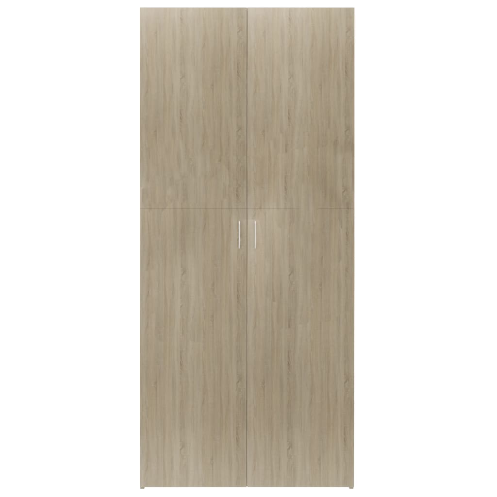 sonoma tölgy színű szerelt fa cipőszekrény 80 x 35,5 x 180 cm