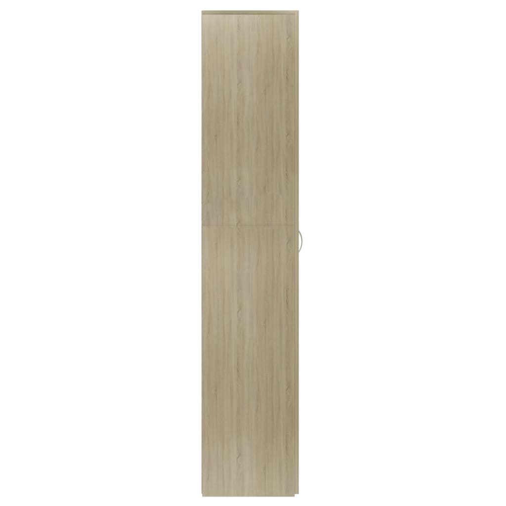 sonoma tölgy színű szerelt fa cipőszekrény 80 x 35,5 x 180 cm
