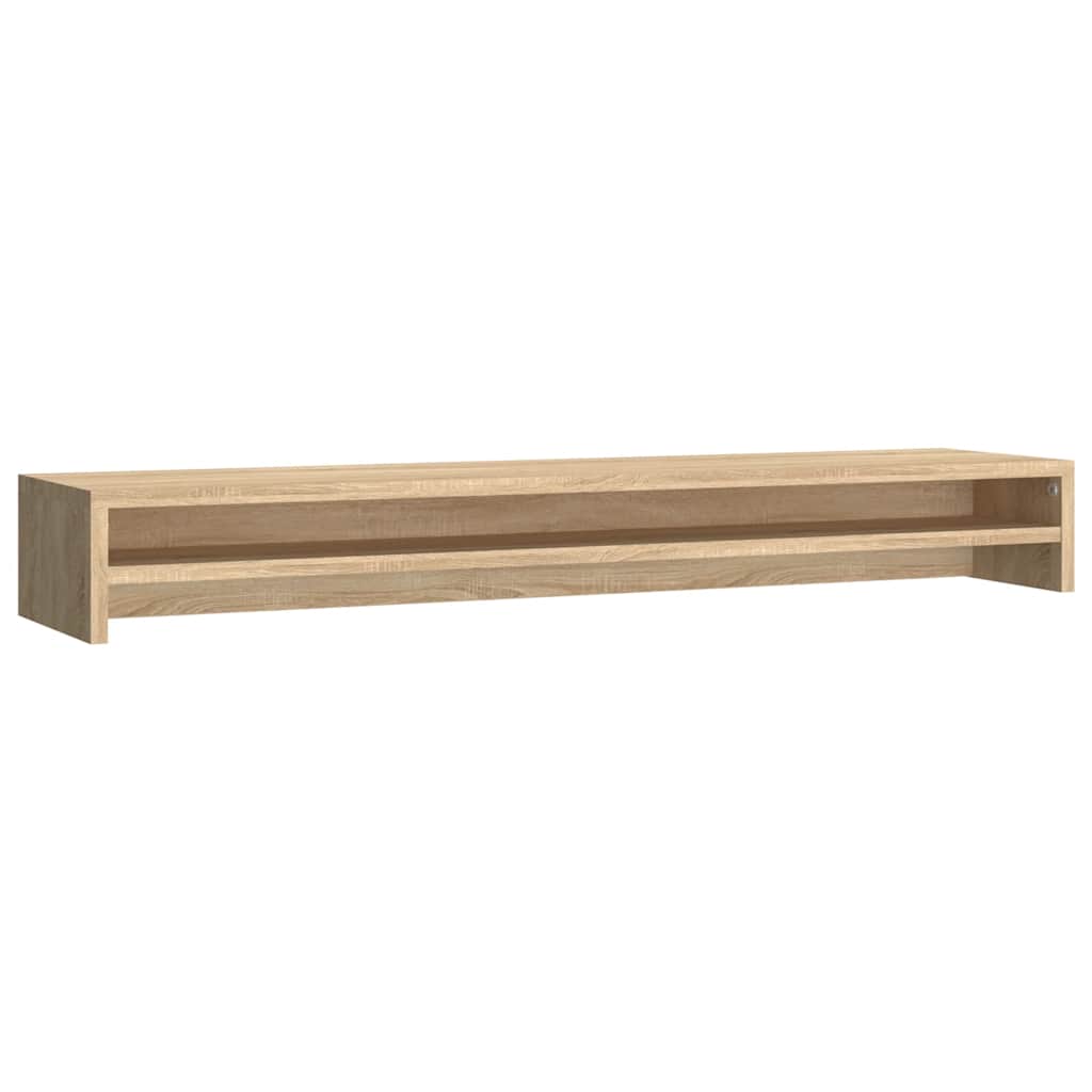 sonoma tölgy színű szerelt fa monitorállvány 100 x 24 x 13 cm