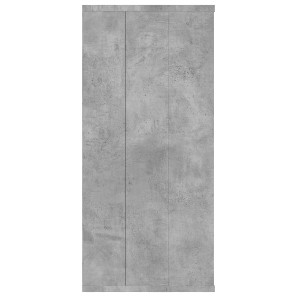 betonszürke szerelt fa könyv-/tálalószekrény 66x30x98 cm